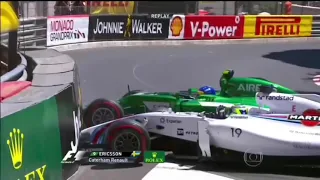 F1 Marcus Ericsson Collide With Filipe Massa Monaco 2014