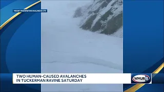 Two human-caused avalanches in Tuckerman Ravine on Saturday