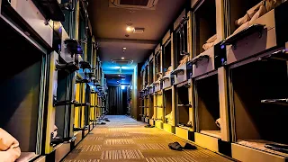 $40 Japan's luxury capsule hotel with so many services | Anshin Oyado Premire | Nagoya🇯🇵