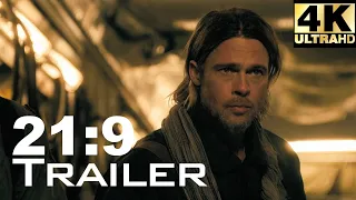 [21:9] World War Z Ultrawide 4K Trailer (Upscaled) | UltrawideVideos