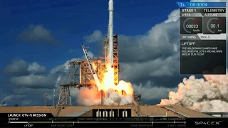 Launch of SpaceX Falcon-9 carrying the USAF OTV-5 X-37B Spaceplane from KSC Sept. 7, 2017