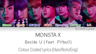 MONSTA X (몬스타엑스) - Beside U (feat. Pitbull) Colour Coded Lyrics