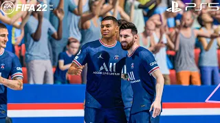 FIFA 22 PS5 | PSG vs Atletico Madrid Ft. Dembele, Messi, Mbappe, | UEFA Champions League | Gameplay