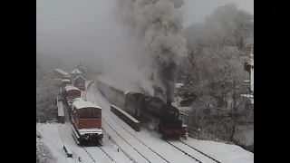 Deep snow covers the NYMR