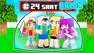 KIZ HAYRANLARIM BENİ 24 SAAT BALONA HAPSETTİ - 😱 Minecraft