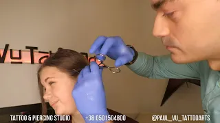 Industrial Piercing.  Индастриал пирсинг в Херсоне с мастерской @paul_vu_tattooarts. Студия Тату.