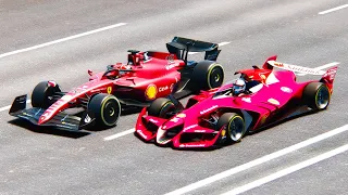 Ferrari F1 2022 vs Ferrari F1 2025 Concept - Drag Race 20 KM