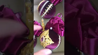 handmade velvet Christmas decorations/ бархатные ёлочные игрушки ручной работы/ в наличии