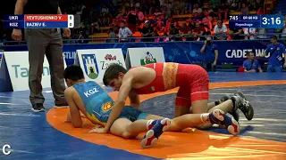 Repechage GR - 60 kg: V. YEVTUSHENKO (UKR) v. E. BAZIEV (KGZ)