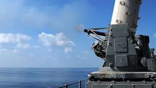 PHALANX CWIS CLOSE IN WEAPON SYSTEM IN ACTION