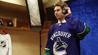Quinn Hughes wears mic for 2018 NHL Draft