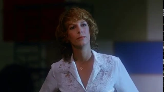 Jamie Lee Curtis dancing to Heavy Cross (Prom Night and The Gossip)