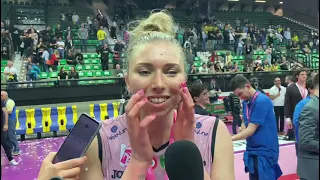 Sarah Fahr dopo lo scudetto