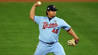 Willians Astudillo pitches a scoreless inning while throwing 46 MPH!