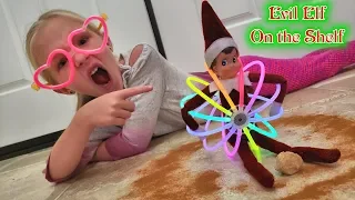 Evil Elf on the Shelf Restoring Magic!!! Using Glowsticks and Cinnamon!
