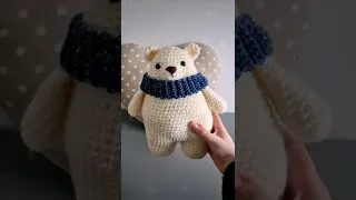 Crochet Amigurumi Polar Bear 🐻‍❄️ #crochet #fyp #amigurumi #christmas #polarbear #crochetbear