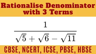 How to Rationalise the Denominator with 3 Terms | Your Tutor Harry | CBSE NCERT ICSE | Class 9/10