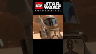 Jango Fett Death. The Complete Saga vs The Clone Wars vs The Skywalker Saga. #legostarwars #shorts