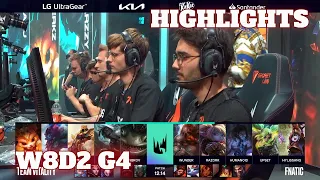 FNC vs VIT - Highlights | Week 8 Day 2 S12 LEC Summer 2022 | Fnatic vs Vitality W8D2