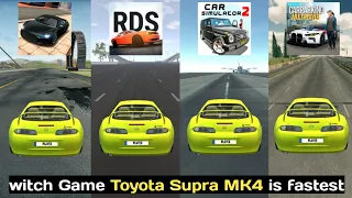 Toyota Supra MK4 Top Speed in Car Simulator 2, Extreme Car Driving, Real driving  & Car Parking