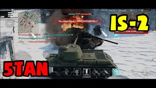 5Tan - First experience with platoon IS-2 - War Thunder Mobile