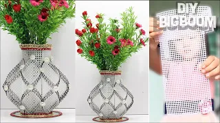 How to make Flower Vase with Plastic Canvas | New 2018 | DBB