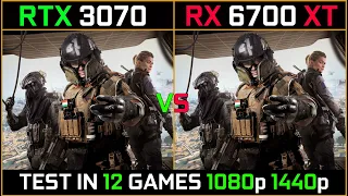 RTX 3070 vs RX 6700 XT | Test in 12 Latest Games | 1080p 1440p