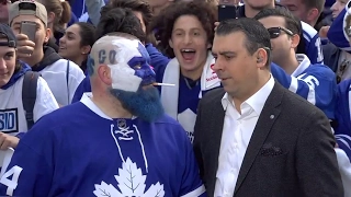 Gotta See It: Dart Guy shares dart with Sid at Maple Leaf Square