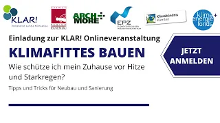 Klimafittes Bauen - Förderungen (KLAR! Rosental Onlineveranstaltung 22.02.)