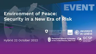 Environment of Peace: Security in a New Era of Risk