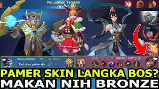 AKHIRNYA KETEMU SULTAN YANG PAMER SKIN LANGKA ! KITA BANTAI DAN KASIH DIA BRONZE - MLBB