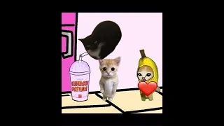 Banana cat grimace shake happy birthday 🟣🟪💟💜💜🌈🌈cartoon animation