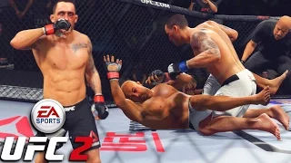 Frankie Edgar Has Combos For DAYS! B.J. Penn Going To Sleep! EA Sports UFC 2 Online Gameplay