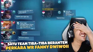 KOCAK! Satu Team Adu B4C0T Perkara Win Rate Fanny Dwi Woii WKWKWK - Mobile Legends