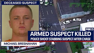 Armed stabbing suspect killed by police