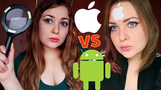 АСМР Кому хуже? Хозяину Андроид или Айфон? 🍏🤖 ASMR iPhone vs Android 📱 Who is worse off? 🥺