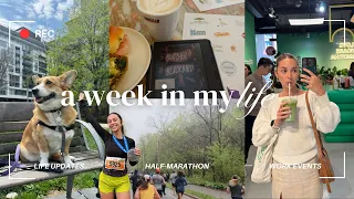 WEEKLY VLOG 🌼 Half-Marathon Race, Book Events, How I'm Feeling!