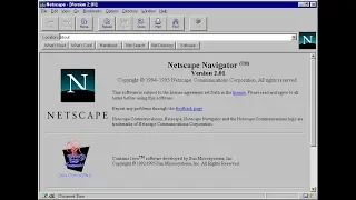 Netscape Navigator 2.01 in 1995