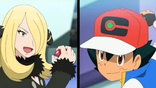 Ash vs Cynthia full battle | Pokemon journeys | Satoshi | pokemon amv |