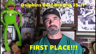 Miami Dolphins Beat Cleveland Browns 39-17 FIRST PLACE!!!