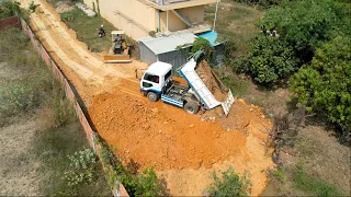 The Best New Project Operator Skills Miniature Dozer Pushing Soil With Truck Dumping Soil