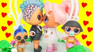 Punk Boi Family LOL Surprise Wedding with Lils Fuzzy Pets | Toy Egg Videos