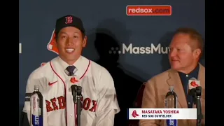 Newly acquired Masataka Yoshida prepared an English intro for his press conference