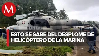 En Hidalgo se desplomó un helicóptero de la SEMAR