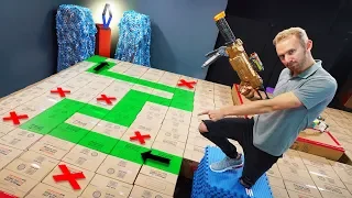 NERF Don't Fall In The Box Challenge!