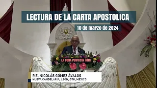 CARTA APOSTOLICA | 10 de marzo 2024