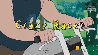 Funny bike racing cartoon