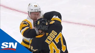 Torey Krug and Patric Hornqvist Exchange Blows In Rare Fight