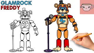 How To Draw Glamrock Freddy | Five Nights at Freddy's: Security Breach FNAF | Step By Step Tutorial