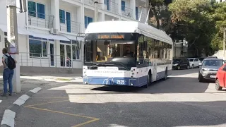 Алуштинский троллейбус от Профессорский уголок до Автовокзал 10 сентября 2021г.